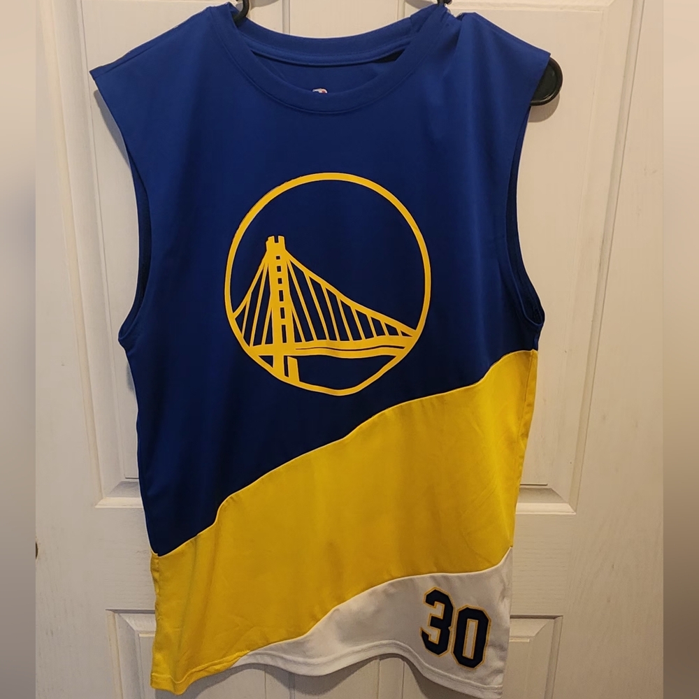 Golden State Warriors Step Curry 30 Blue and Yellow Basketball Jersey